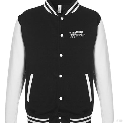 Mighty Warrior Men's Christian Heavyweight Letterman Jacket - ClaimedbyGodDesigns