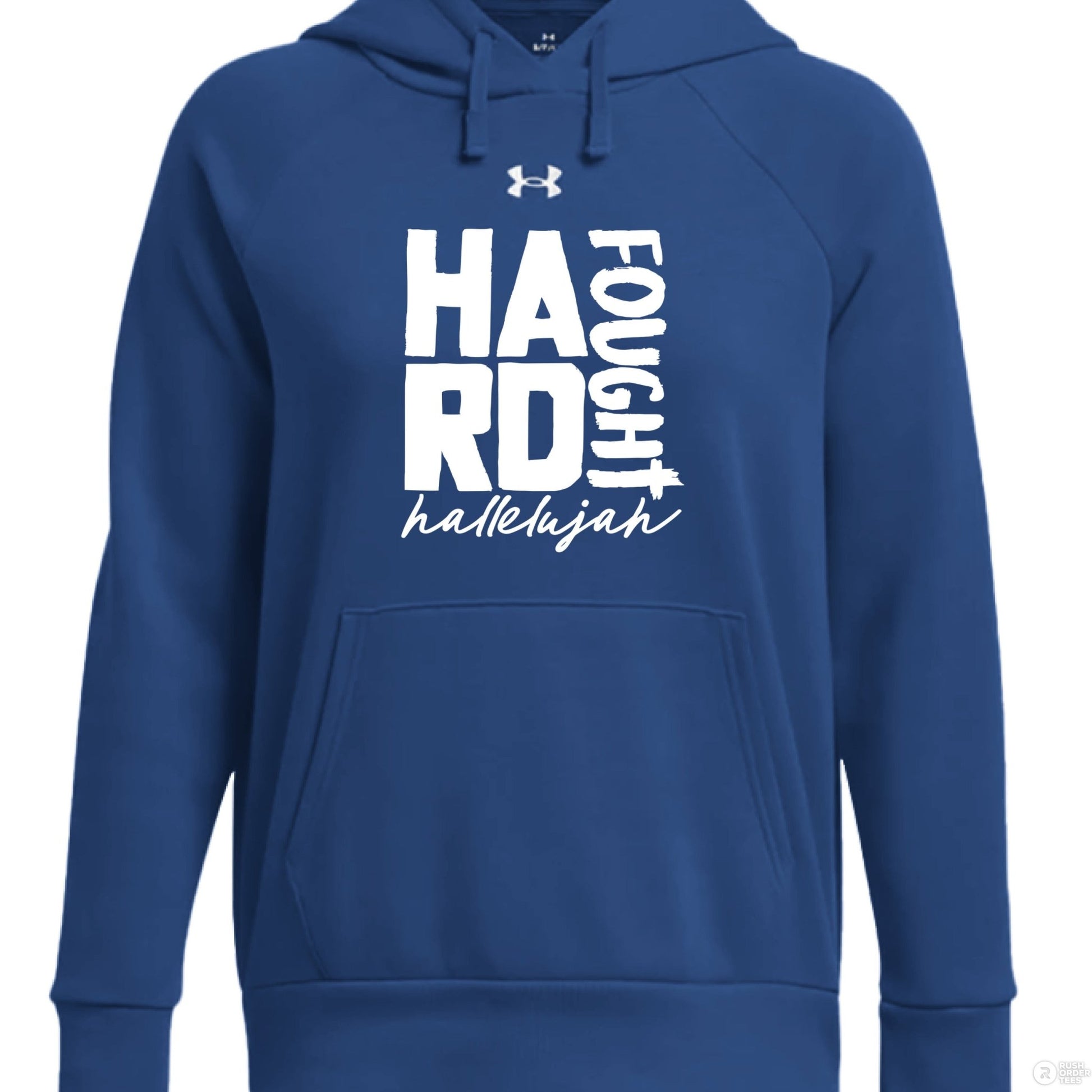Hard Fought Hallelujah Women’s Christian Pullover Fleece Hooded Sweatshirt - ClaimedbyGodDesigns