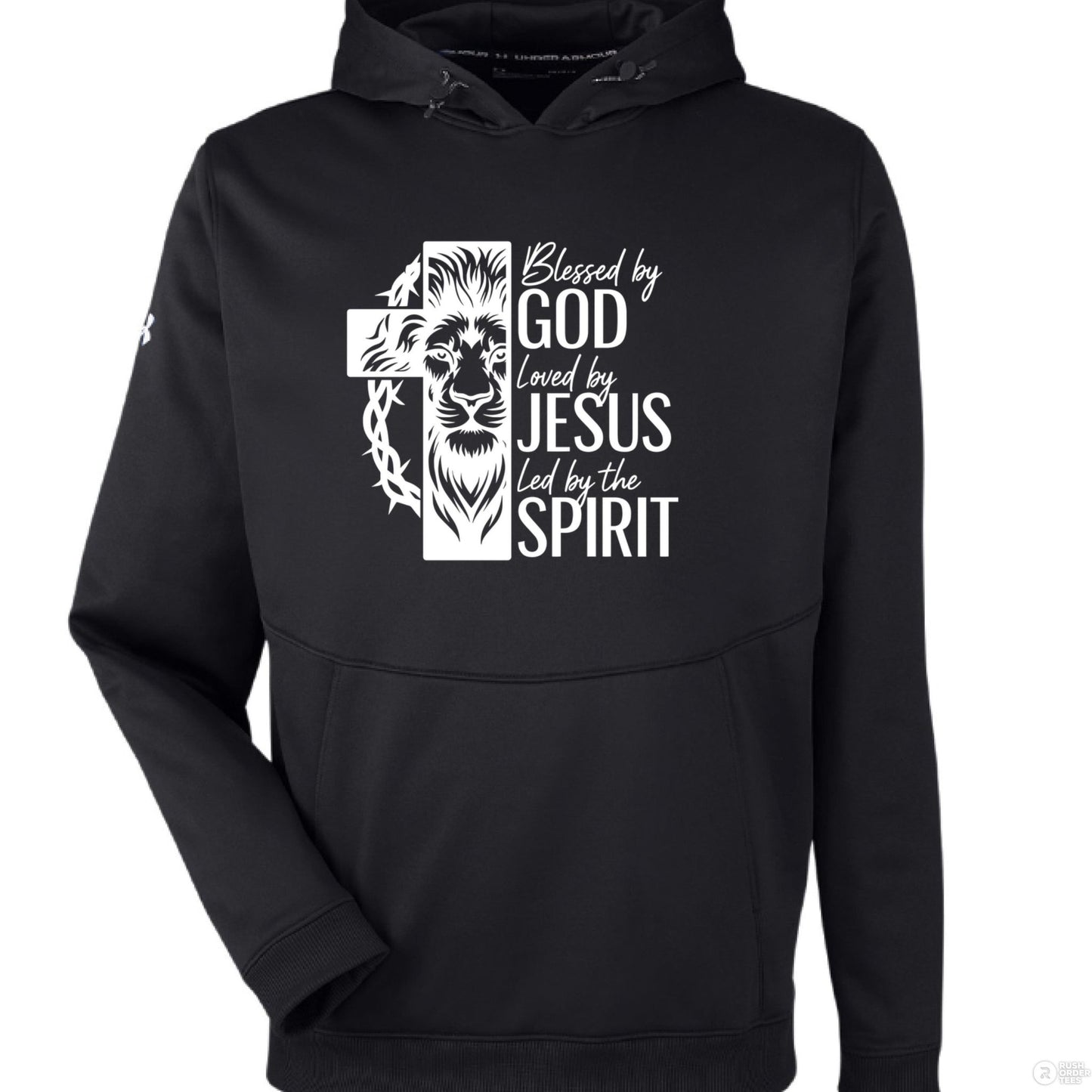 Blessed By Him Men’s Christian Pullover Hooded Sweatshirt - ClaimedbyGodDesigns