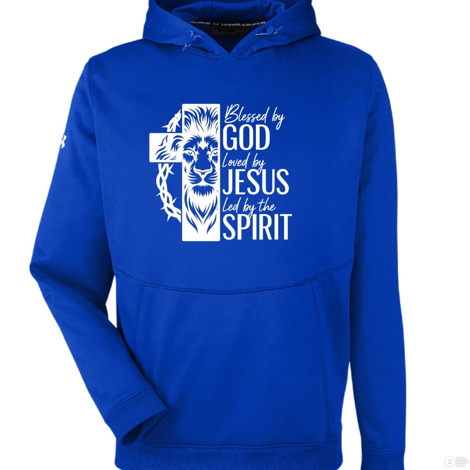 Blessed By Him Men’s Christian Pullover Hooded Sweatshirt - ClaimedbyGodDesigns