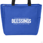 I Will Keep Counting My Blessings Christian Zip Tote Bag - ClaimedbyGodDesigns