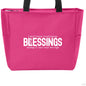 I Will Keep Counting My Blessings Christian Zip Tote Bag - ClaimedbyGodDesigns