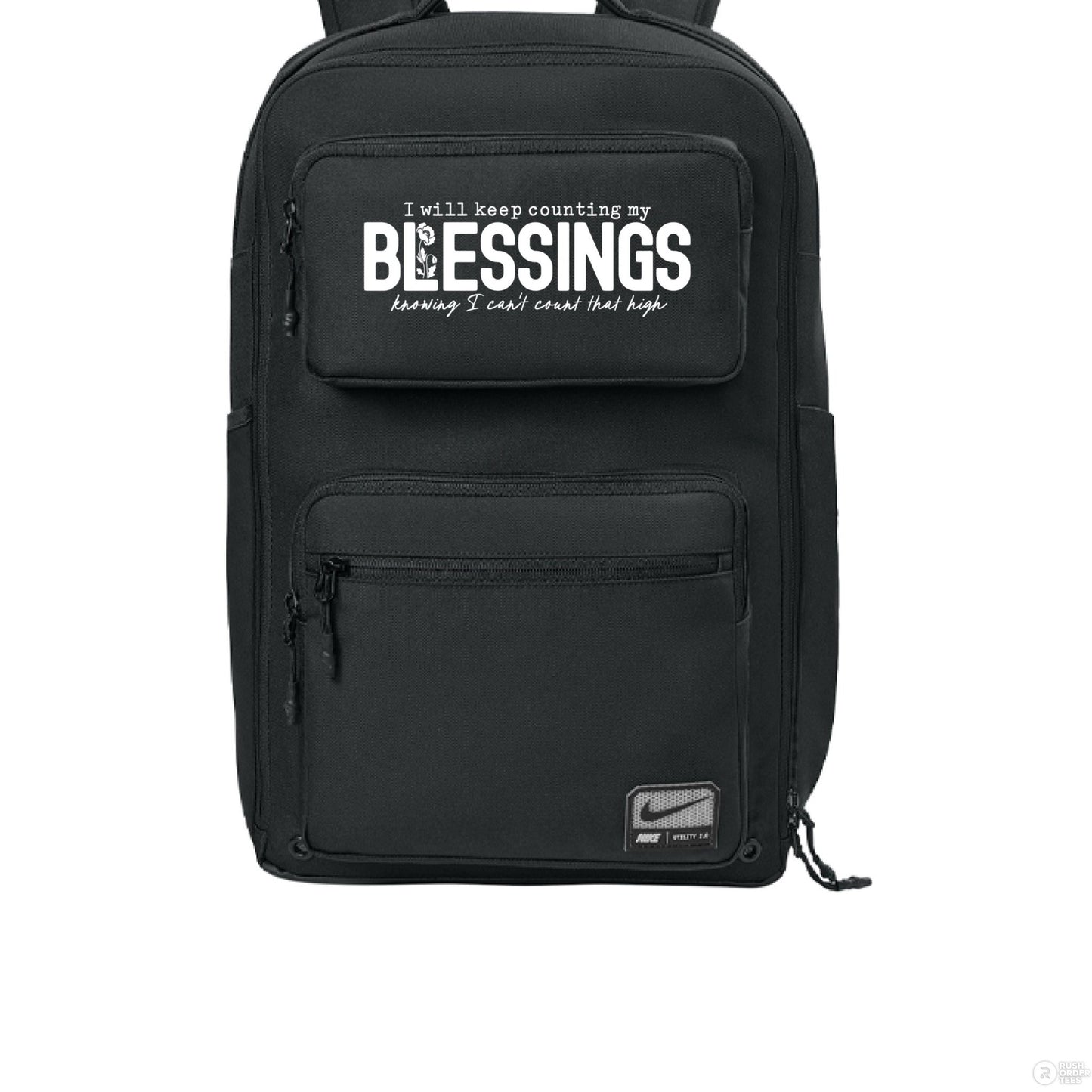 I Will Keep Counting My Blessings Christian Backpack - ClaimedbyGodDesigns