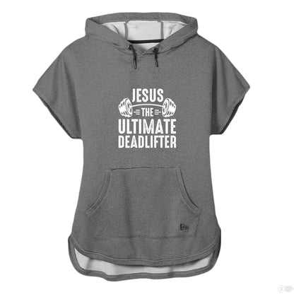 The Ultimate Deadlifter Women's Christian Gym Short Sleeve Hooded T-shirt - ClaimedbyGodDesigns