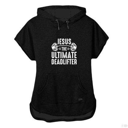 The Ultimate Deadlifter Women's Christian Gym Short Sleeve Hooded T-shirt - ClaimedbyGodDesigns