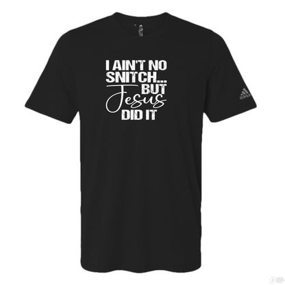 I Ain't No Snitch Funny Men's Christian T-shirt - ClaimedbyGodDesigns