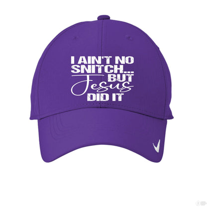 I Ain't No Snitch Funny Adult Christian Hat - ClaimedbyGodDesigns