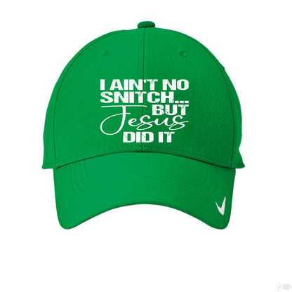 I Ain't No Snitch Funny Adult Christian Hat - ClaimedbyGodDesigns