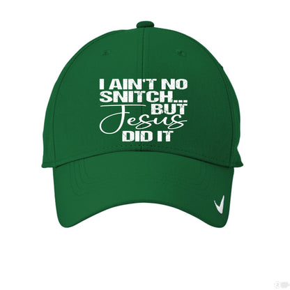 I Ain't No Snitch Funny Adult Christian Hat - ClaimedbyGodDesigns