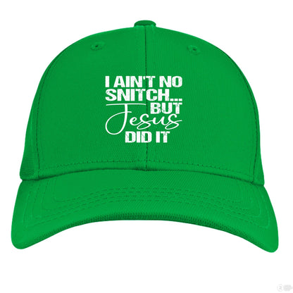 I Ain't No Snitch Funny Kids Christian Hat - ClaimedbyGodDesigns