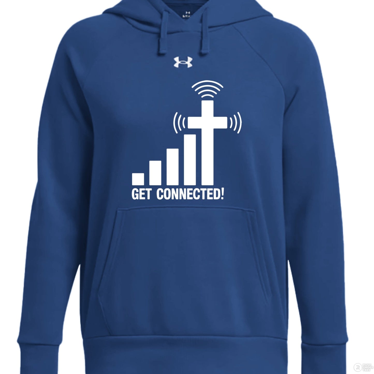 Get Connected To The Cross Women's Christian Fleece Hooded Sweatshirt - ClaimedbyGodDesigns