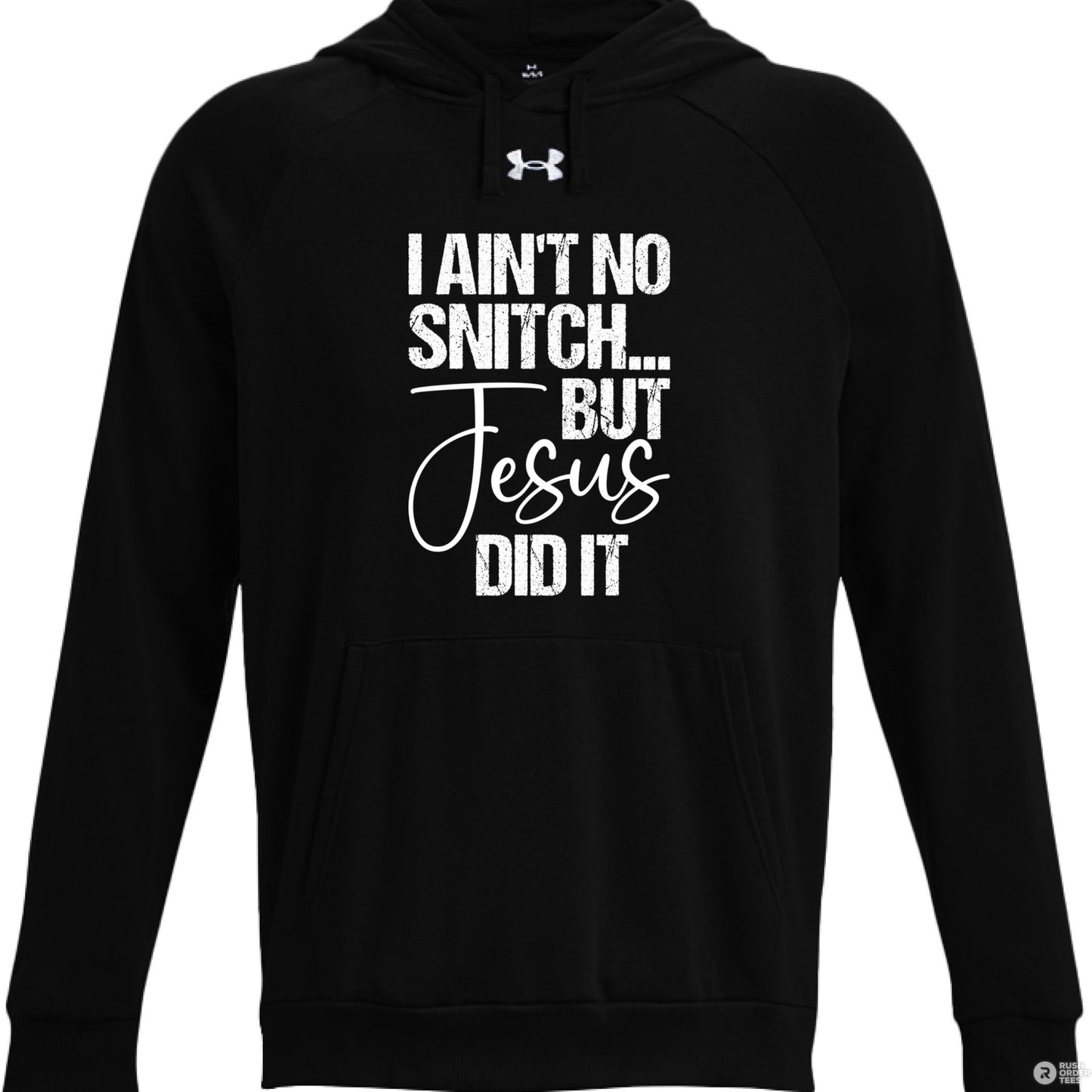 I Ain't No Snitch Funny Men's Christian Pullover Fleece Hooded Sweatshirt - ClaimedbyGodDesigns