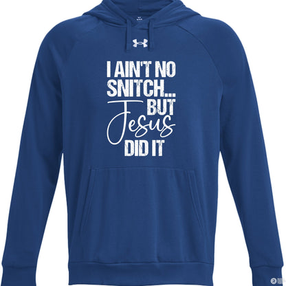 I Ain't No Snitch Funny Men's Christian Pullover Fleece Hooded Sweatshirt - ClaimedbyGodDesigns