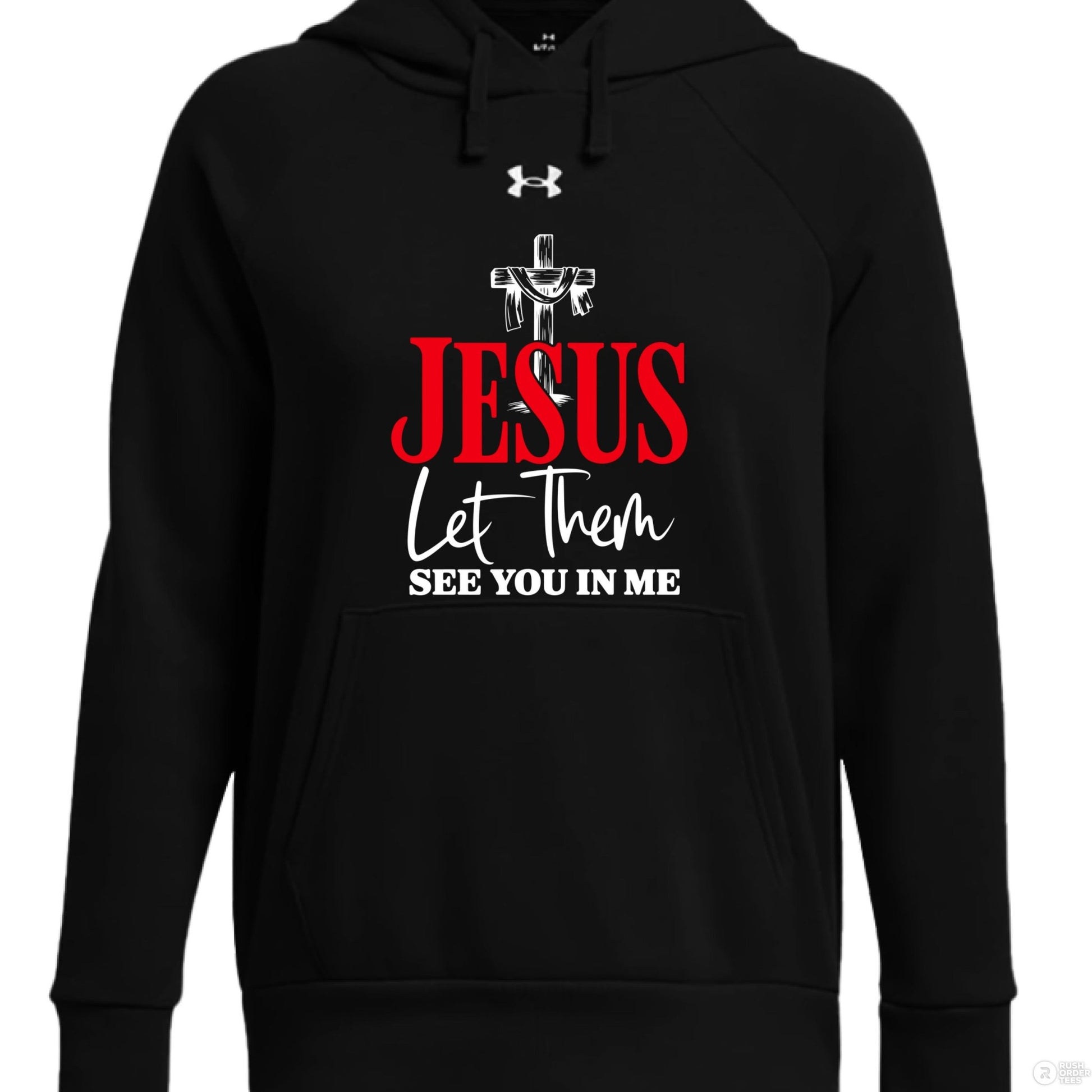 Let Them See You In Me Women's Christian Pullover Fleece Hooded Sweatshirt - ClaimedbyGodDesigns