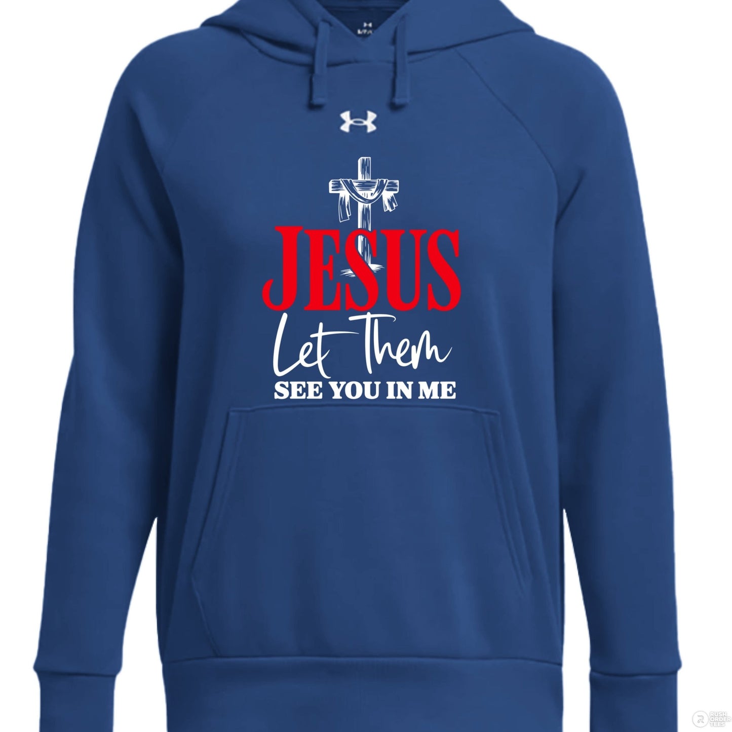 Let Them See You In Me Women's Christian Pullover Fleece Hooded Sweatshirt - ClaimedbyGodDesigns