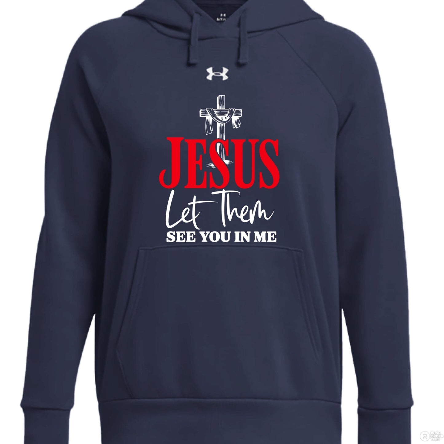 Let Them See You In Me Women's Christian Pullover Fleece Hooded Sweatshirt - ClaimedbyGodDesigns