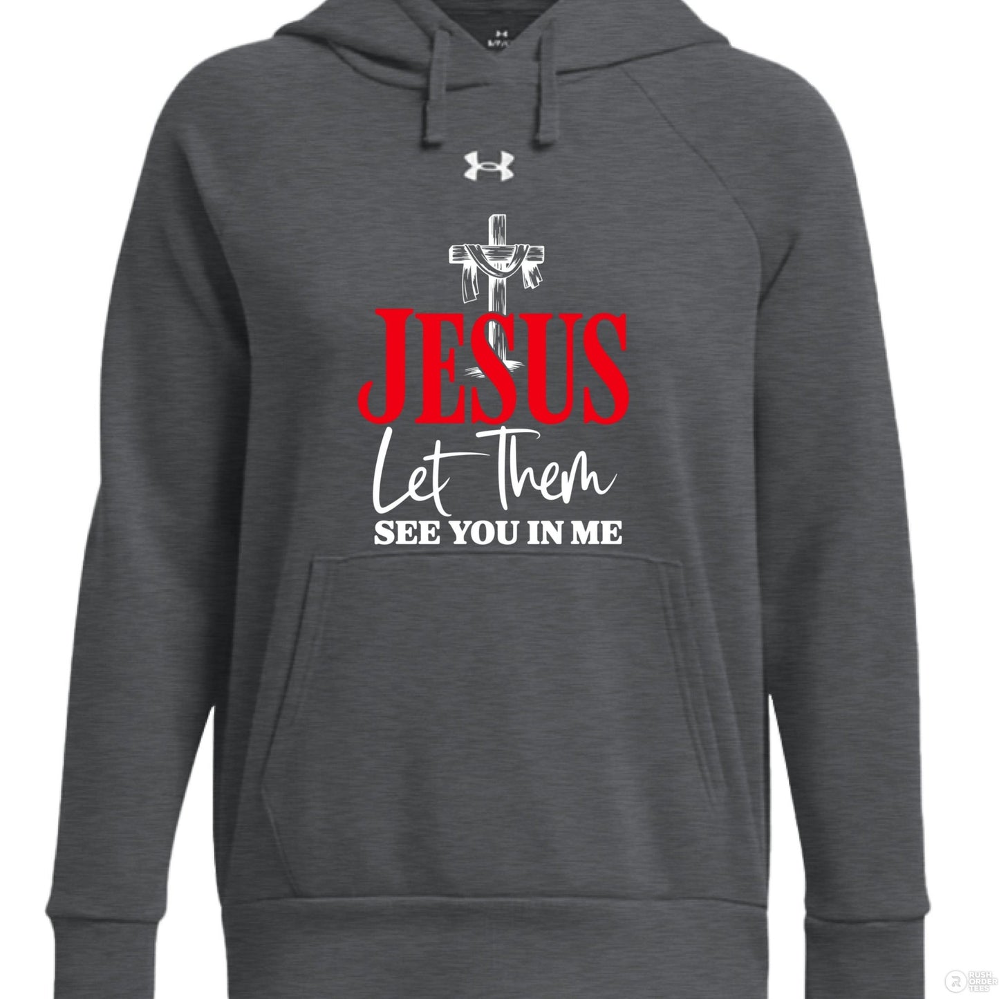 Let Them See You In Me Women's Christian Pullover Fleece Hooded Sweatshirt - ClaimedbyGodDesigns