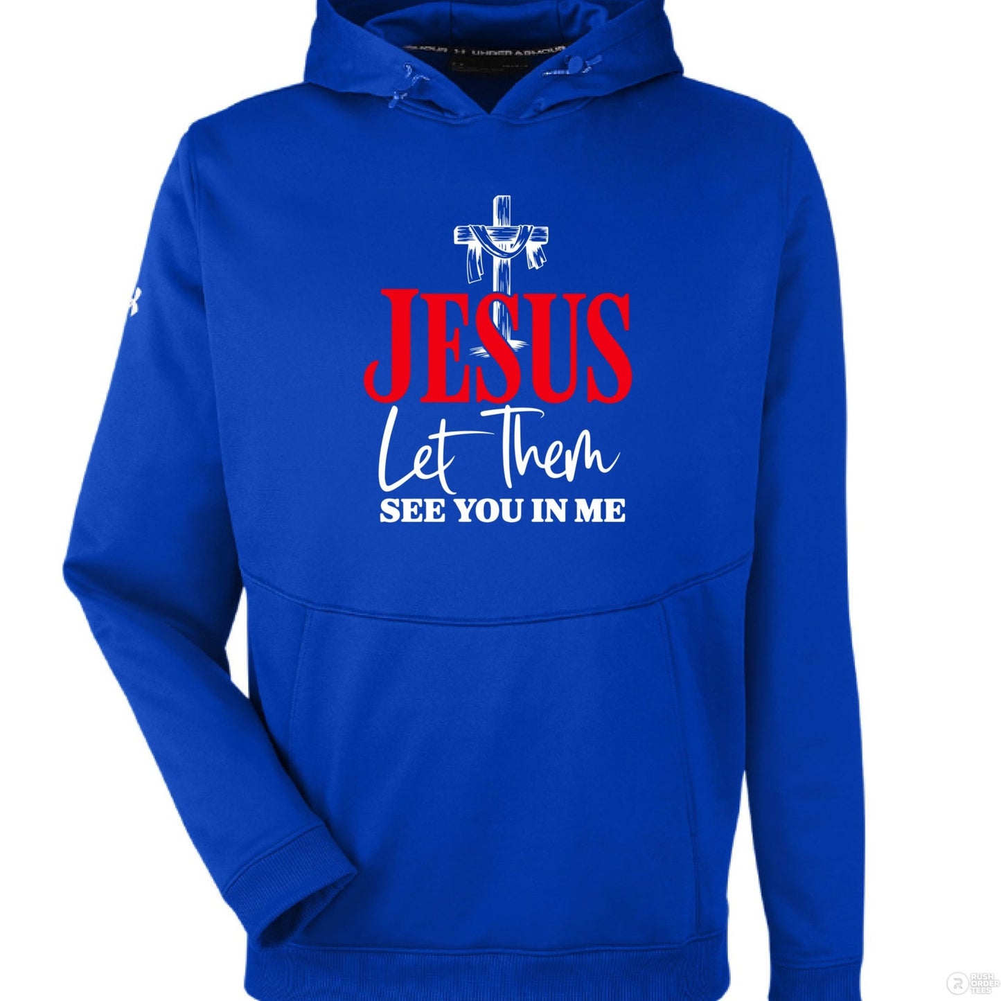 Let Them See You In Me Men's Christian Pullover Fleece Hooded Sweatshirt - ClaimedbyGodDesigns