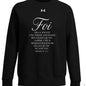 Hebreux 11:1 Foi Women's French Christian Pullover Sweatshirt - ClaimedbyGodDesigns