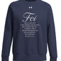Hebreux 11:1 Foi Women's French Christian Pullover Sweatshirt - ClaimedbyGodDesigns