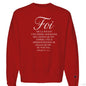 Hebreux 11:1 Foi Men's French Christian Pullover Sweatshirt - ClaimedbyGodDesigns