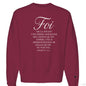 Hebreux 11:1 Foi Men's French Christian Pullover Sweatshirt - ClaimedbyGodDesigns