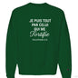 Je Puis Tout Men's French Christian Pullover Sweatshirt - ClaimedbyGodDesigns