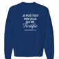 Je Puis Tout Men's French Christian Pullover Sweatshirt - ClaimedbyGodDesigns
