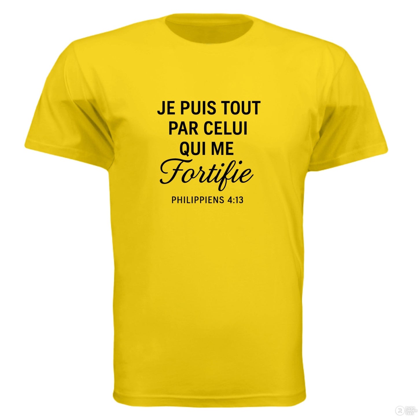 Je Puis Tout Men's French Christian T-shirt - ClaimedbyGodDesigns