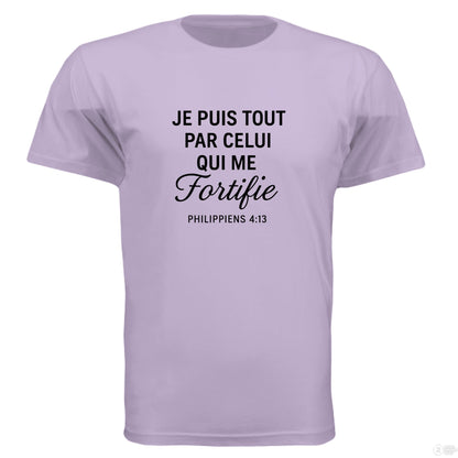 Je Puis Tout Men's French Christian T-shirt - ClaimedbyGodDesigns