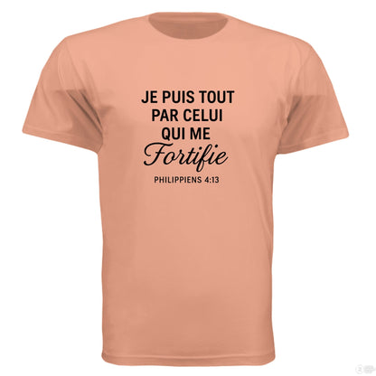 Je Puis Tout Men's French Christian T-shirt - ClaimedbyGodDesigns
