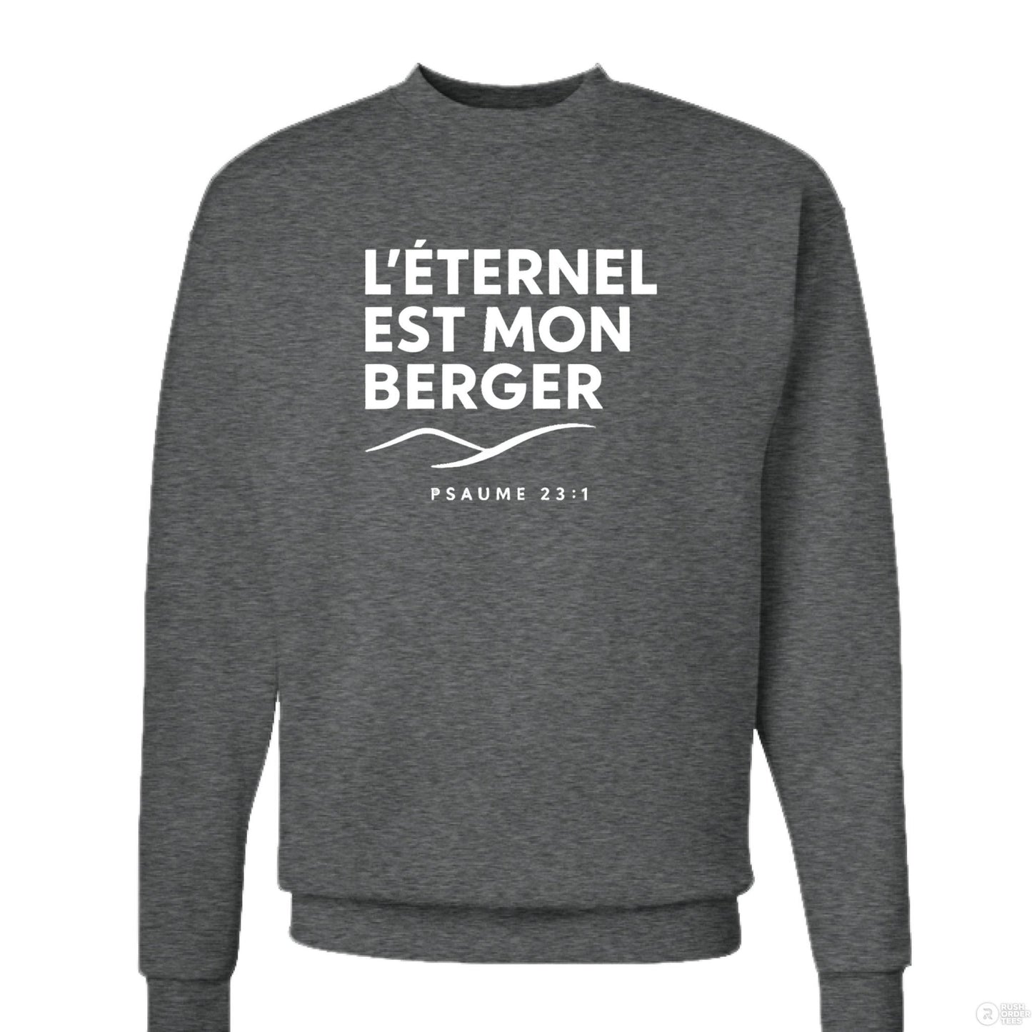 Psaume 23 Il Est Mon Berger Men's French Christian Pullover Sweatshirt - ClaimedbyGodDesigns