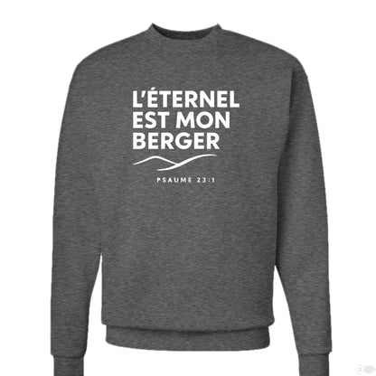 Psaume 23 Il Est Mon Berger Men's French Christian Pullover Sweatshirt - ClaimedbyGodDesigns