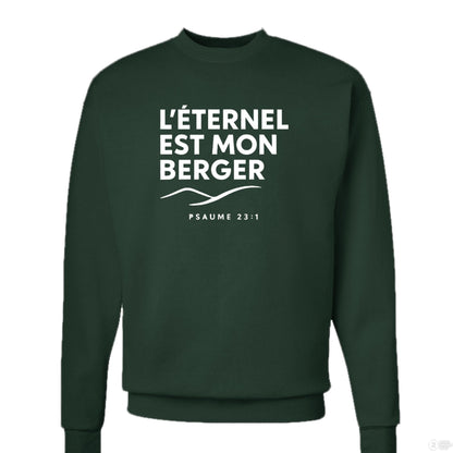Psaume 23 Il Est Mon Berger Men's French Christian Pullover Sweatshirt - ClaimedbyGodDesigns