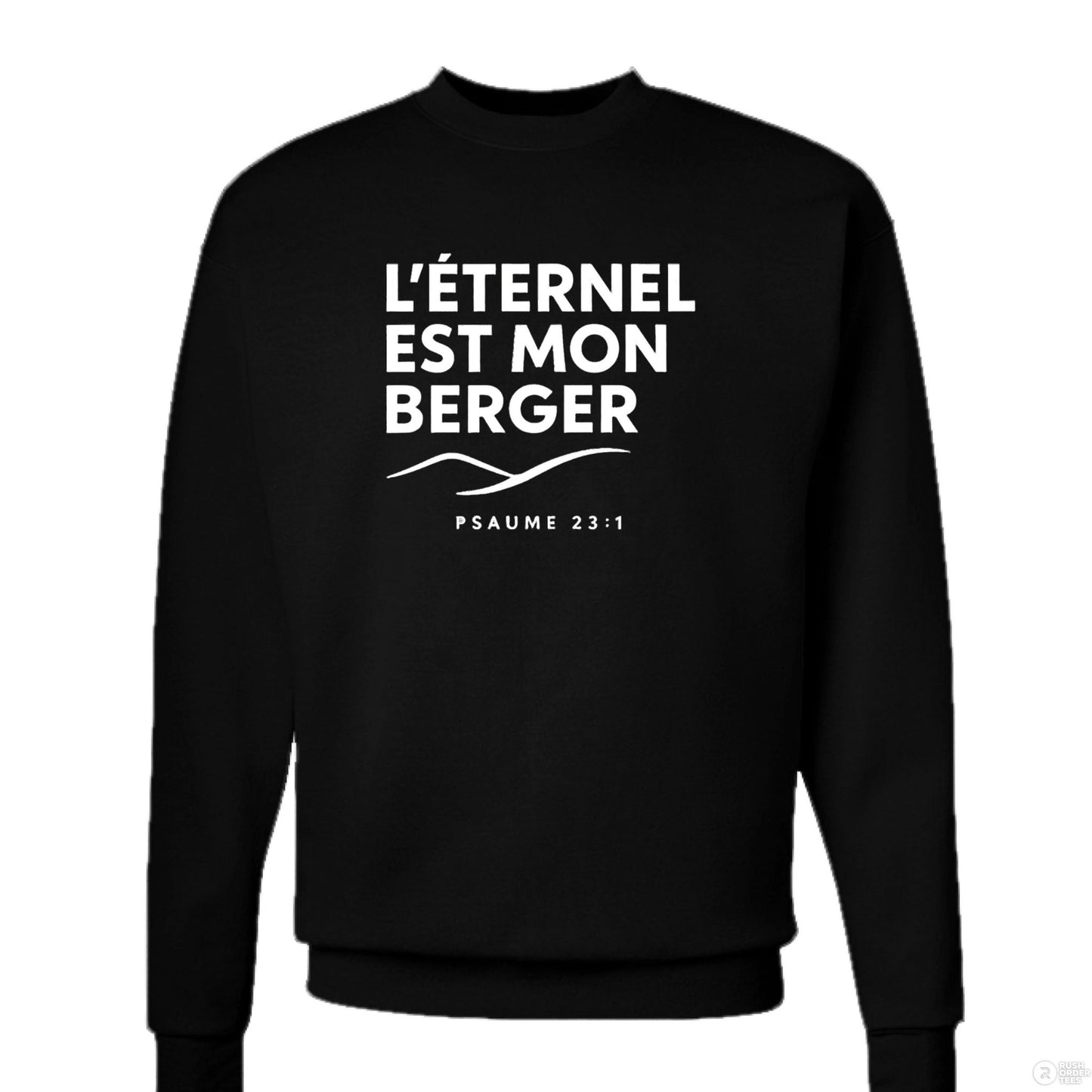 Psaume 23 Il Est Mon Berger Men's French Christian Pullover Sweatshirt - ClaimedbyGodDesigns