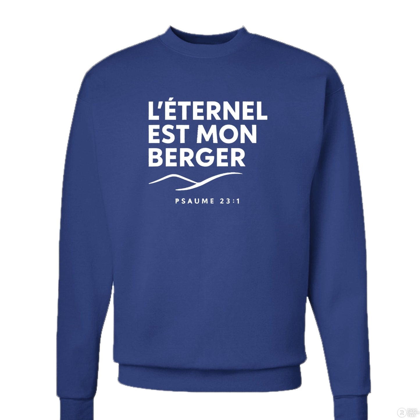 Psaume 23 Il Est Mon Berger Men's French Christian Pullover Sweatshirt - ClaimedbyGodDesigns