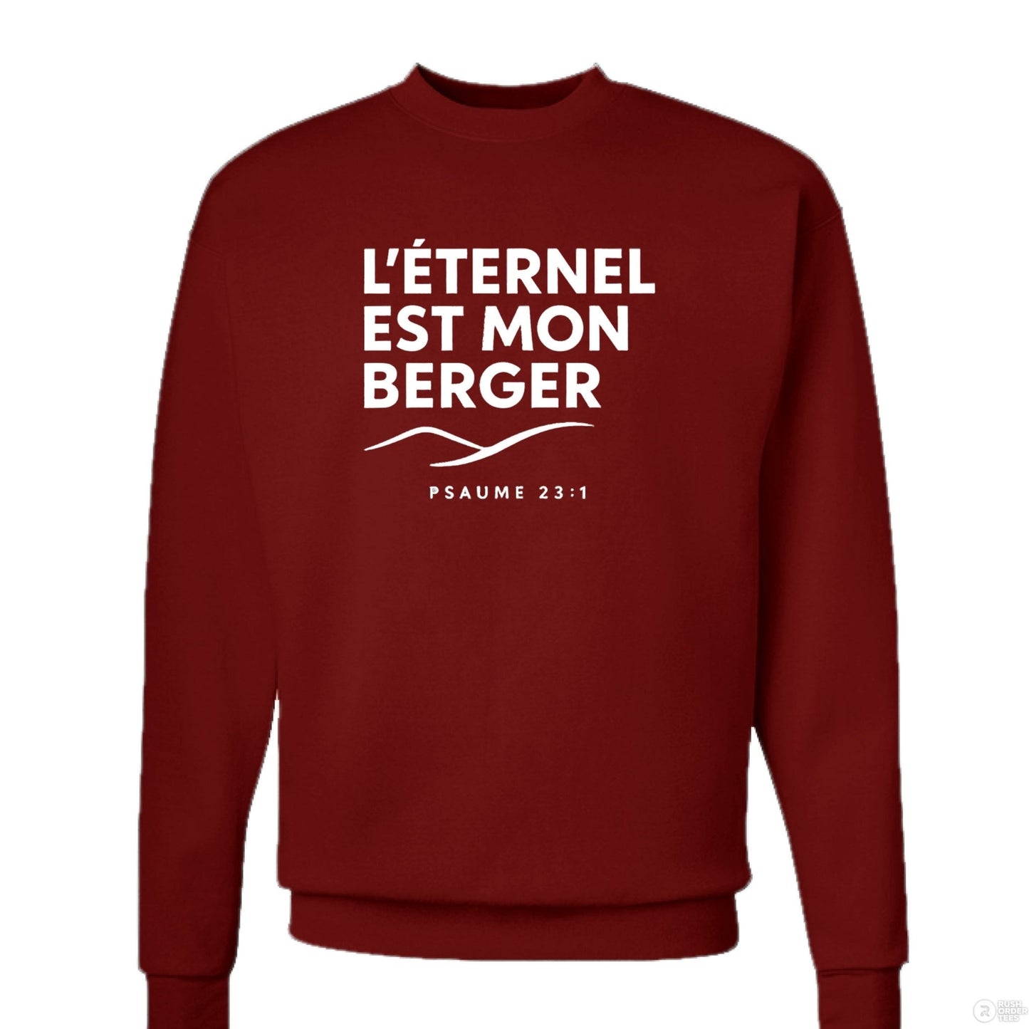 Psaume 23 Il Est Mon Berger Men's French Christian Pullover Sweatshirt - ClaimedbyGodDesigns