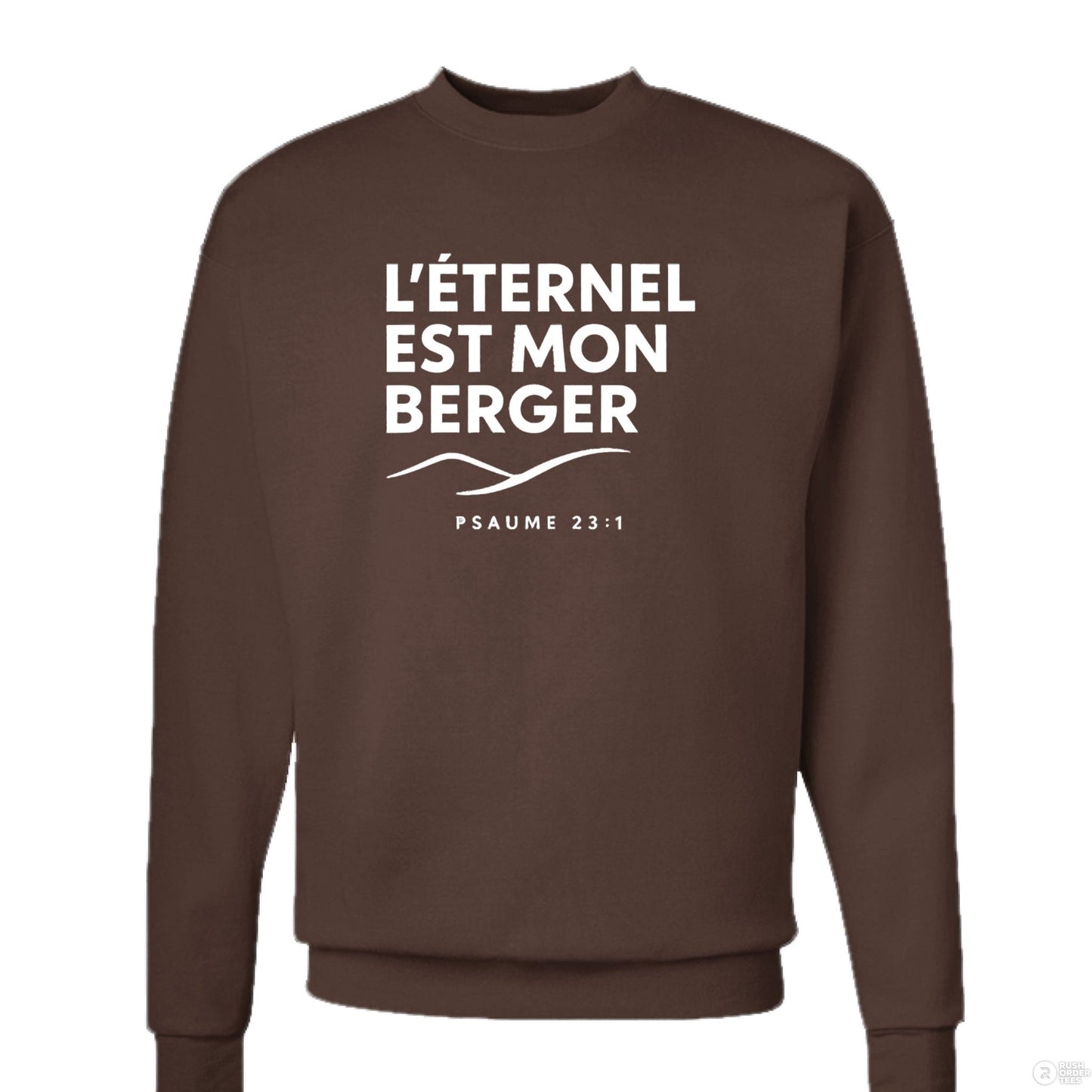 Psaume 23 Il Est Mon Berger Men's French Christian Pullover Sweatshirt - ClaimedbyGodDesigns