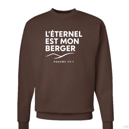 Psaume 23 Il Est Mon Berger Men's French Christian Pullover Sweatshirt - ClaimedbyGodDesigns
