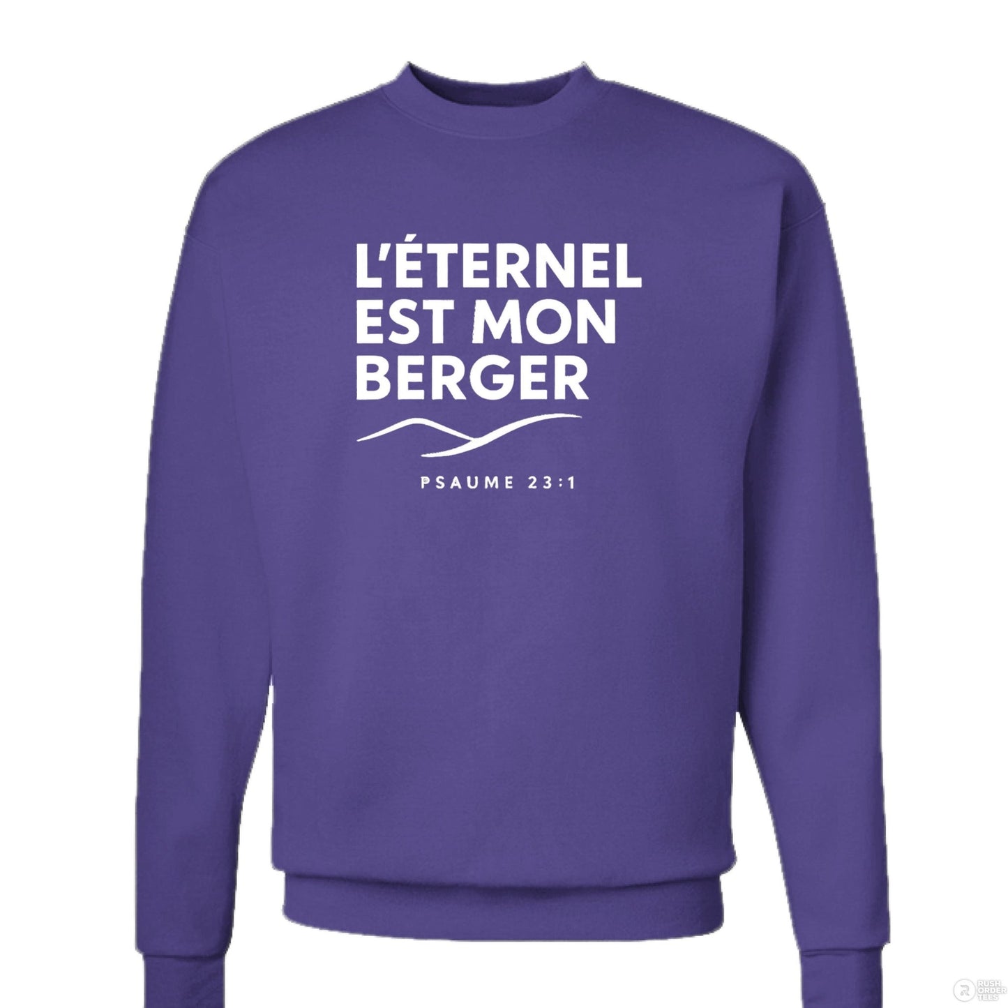 Psaume 23 Il Est Mon Berger Men's French Christian Pullover Sweatshirt - ClaimedbyGodDesigns