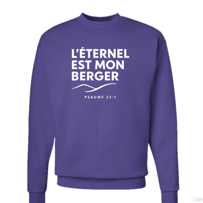 Psaume 23 Il Est Mon Berger Men's French Christian Pullover Sweatshirt - ClaimedbyGodDesigns
