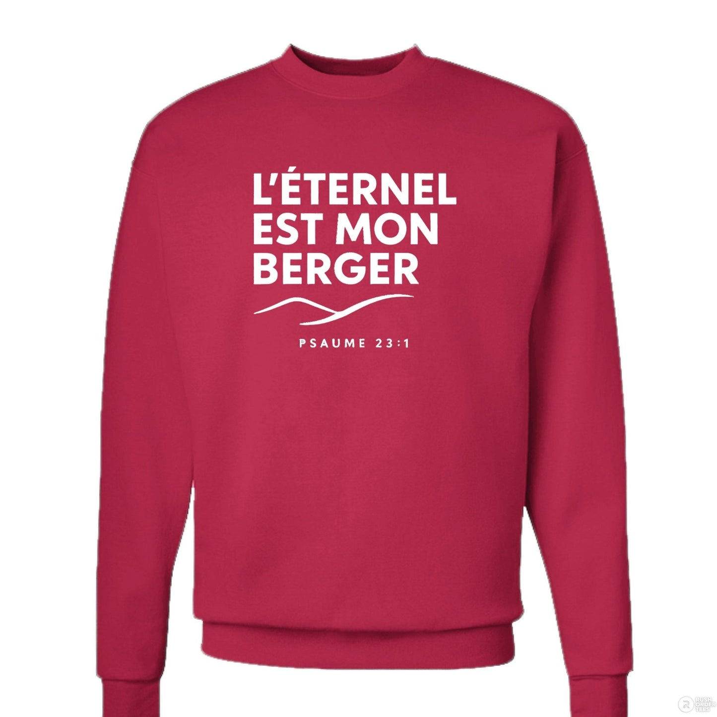 Psaume 23 Il Est Mon Berger Men's French Christian Pullover Sweatshirt - ClaimedbyGodDesigns