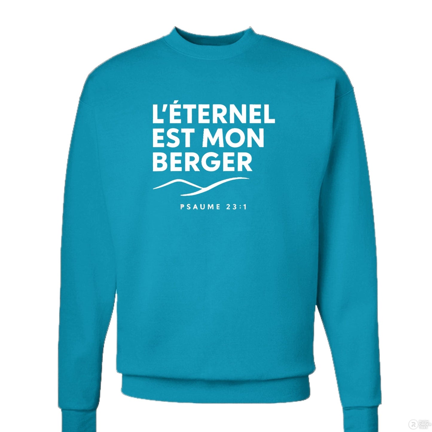 Psaume 23 Il Est Mon Berger Men's French Christian Pullover Sweatshirt - ClaimedbyGodDesigns