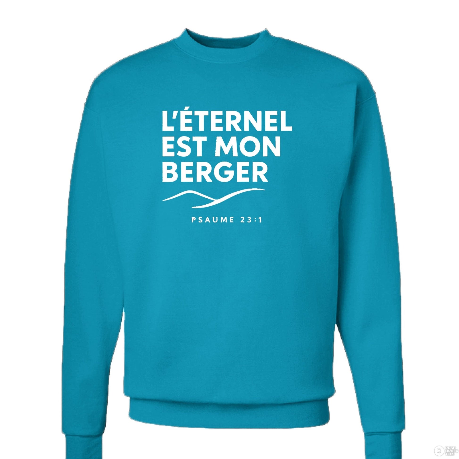 Psaume 23 Il Est Mon Berger Men's French Christian Pullover Sweatshirt - ClaimedbyGodDesigns
