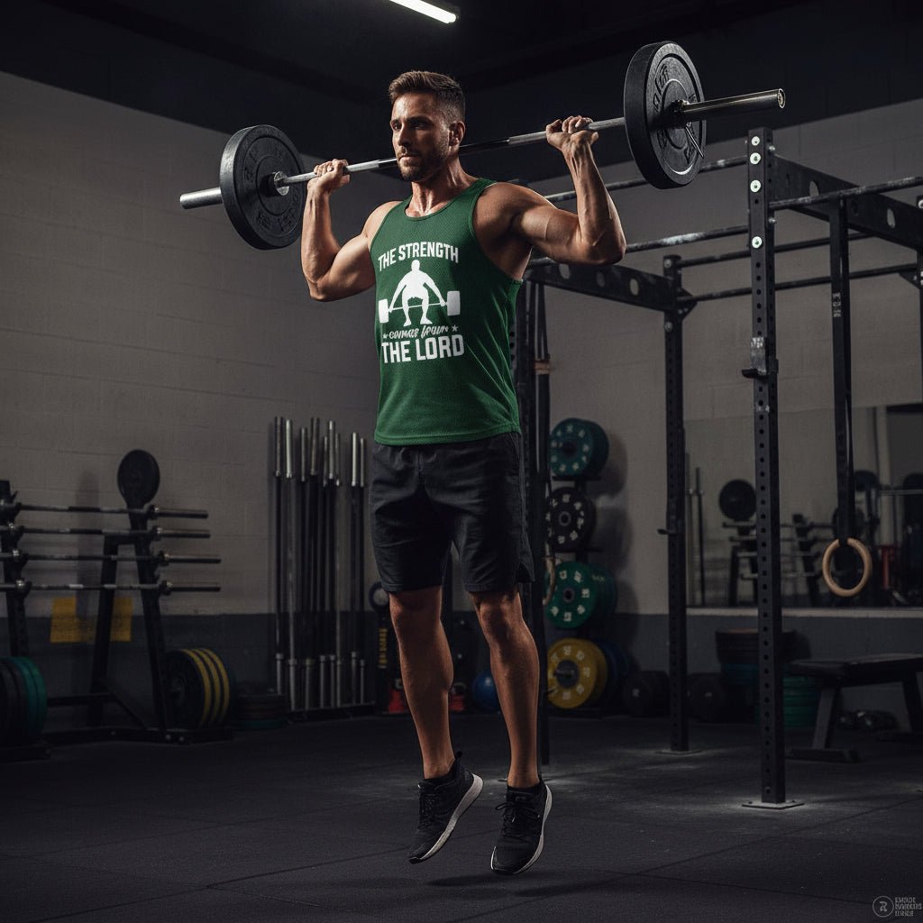 The Strength Comes From Him Men's Christian Tank Top - ClaimedbyGodDesigns