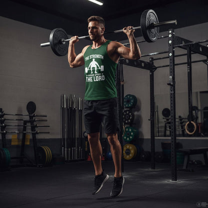 The Strength Comes From Him Men's Christian Tank Top - ClaimedbyGodDesigns