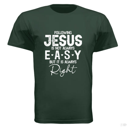 Following Him Men's Christian T-shirt - ClaimedbyGodDesigns