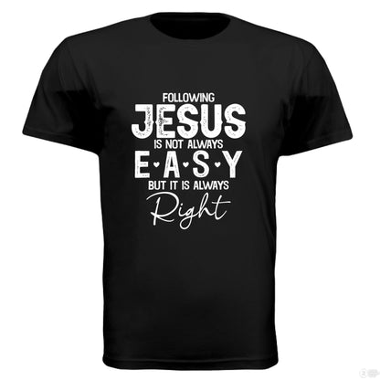 Following Him Men's Christian T-shirt - ClaimedbyGodDesigns