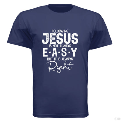 Following Him Men's Christian T-shirt - ClaimedbyGodDesigns