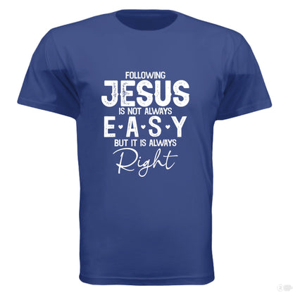 Following Him Men's Christian T-shirt - ClaimedbyGodDesigns